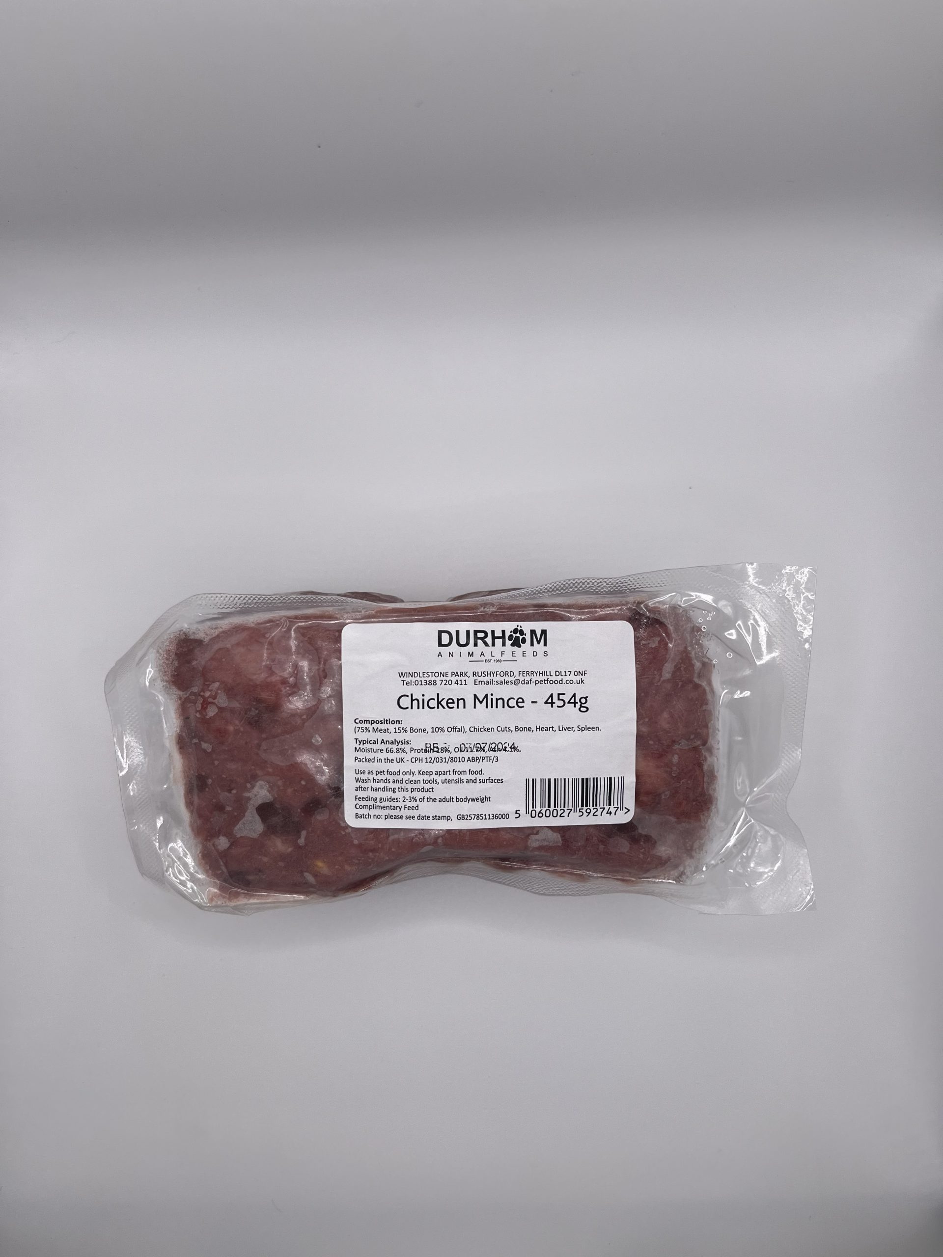 Durham Animal Feed Raw 454G Unbounded Pet Feed